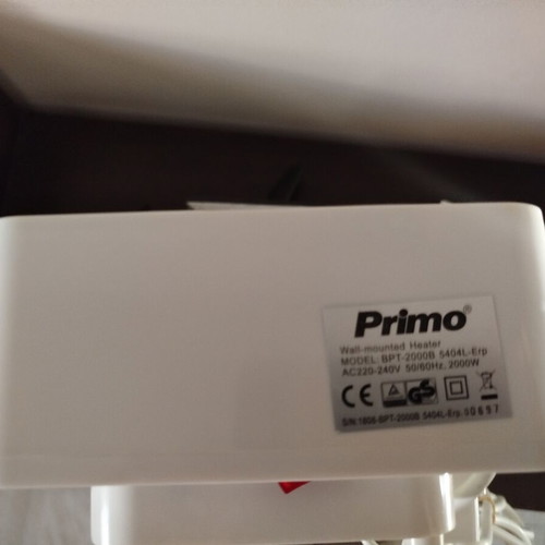 Primo BPT-2000B Ceramic Wall Heater 2 pcs, 2000W with remote