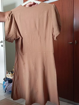 Dress with short sleeves like new, brown, Ovs Fashion, size M