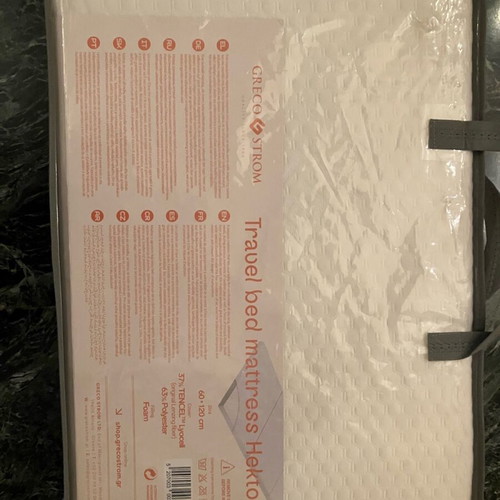 Greco Strom Hector travel bed mattress used 60x120x5cm
