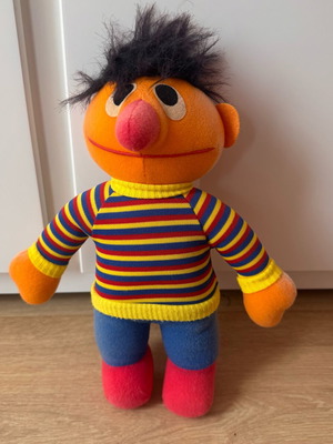 Vintage μαλακό παιχνίδι Ernie από Muppets Sesame Street, μεταχειρισμένο, 12 ίντσες