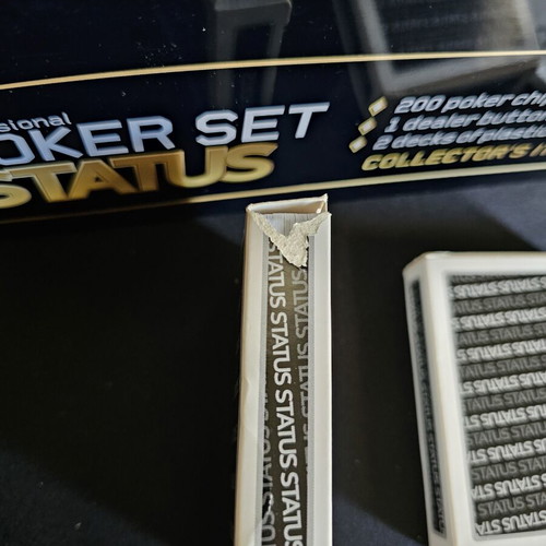 Poker Set Status used, collector's item with chips and cards