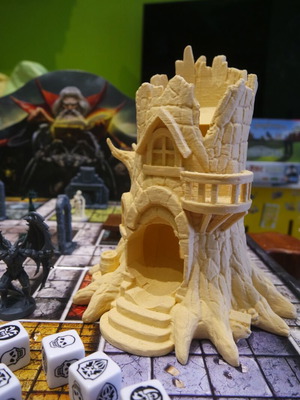 Treehouse Dice Tower 3D printed fantasy dice roller