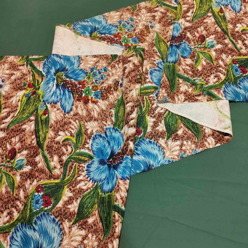 Woven fabric used with floral pattern for multiple uses