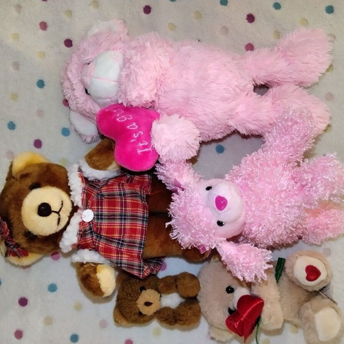 Stuffed toys used, pack for girls
