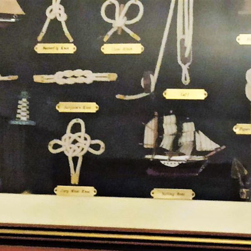 Framed nautical knots and sailboats new with glass