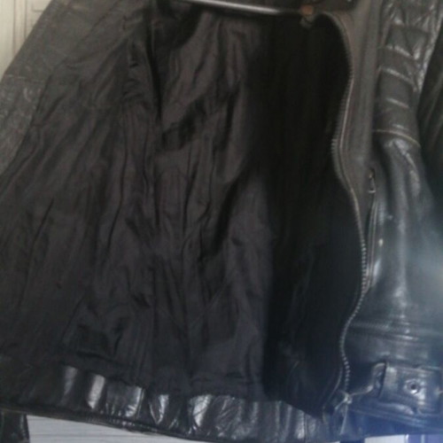 Leather motorcycle jacket