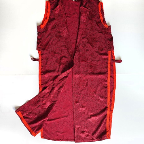 Kimono Remember Athens Mykonos unisex new, burgundy with orange trim