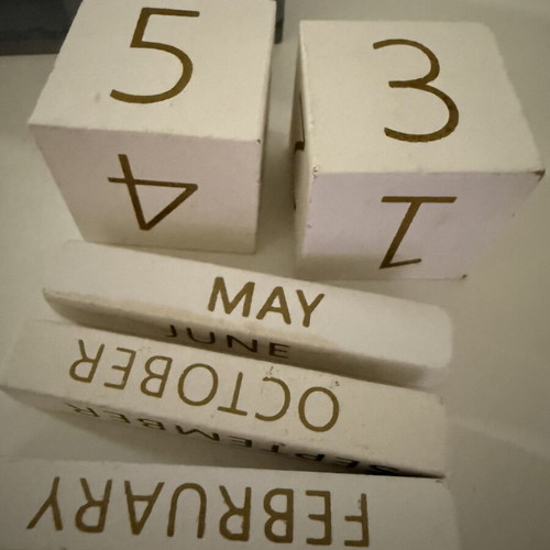 Pencil holder calendar used, Jumbo brand