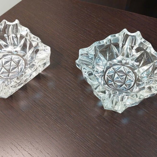 Crystal vintage ashtrays like new, set of 2