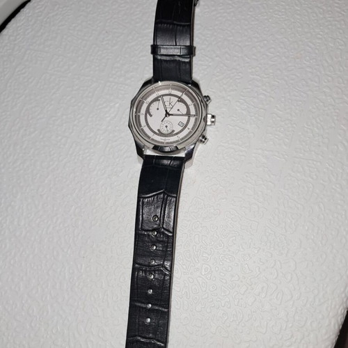 Calvin Klein men's wristwatch, black leather strap