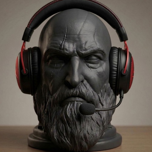 Kratos God of War Headset Stand new, grey matte