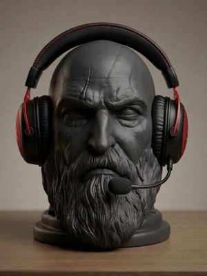Βάση ακουστικών Kratos God of War καινούργια, γκρι ματ