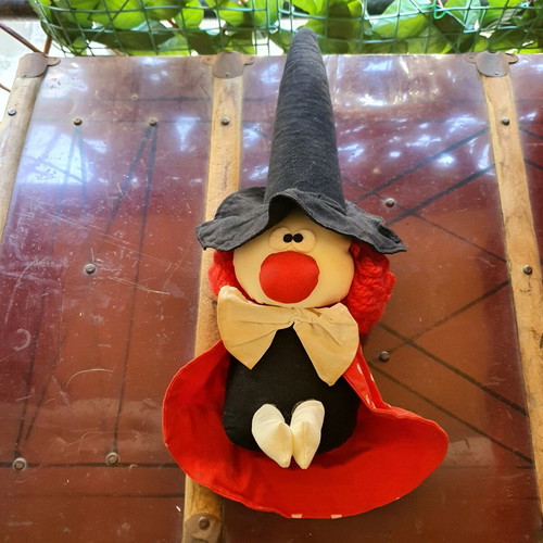 Handmade witch doll, 42 cm tall