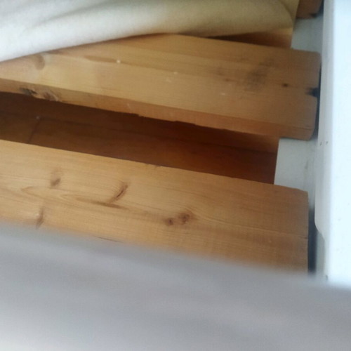 Double bed with nightstand like new, includes mattress
