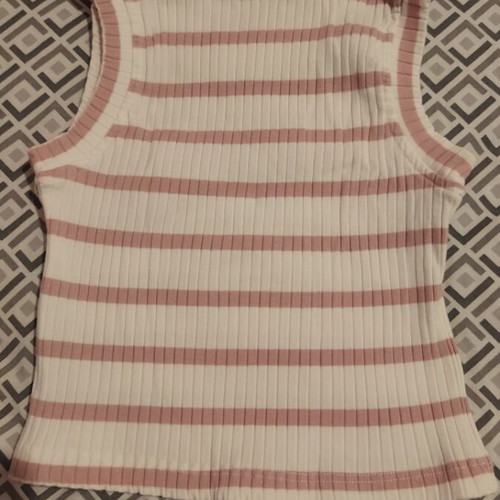 Evita summer set for girls with capri pants, white and pink