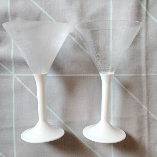 Plastic glasses set of 2 detachable for crafts like new