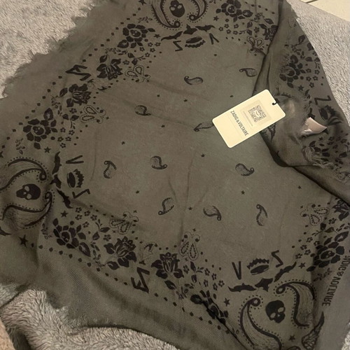 Zadig & Voltaire ZV Nuage Nano Cashmere Scarf new gray