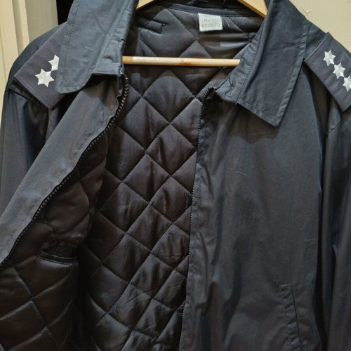 Black jacket used with captain insignia, size medium