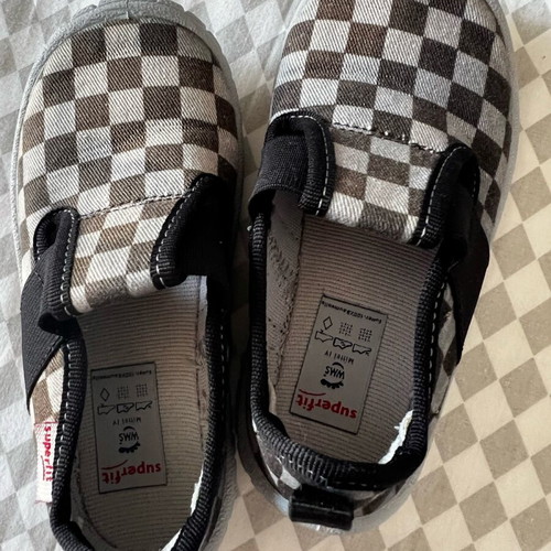 Superfit children's shoes size 23 used, black and white moccasins