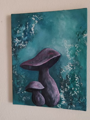 Painting ΜΑΝΙΤΑΡΙ acrylic on canvas 25x30 cm new