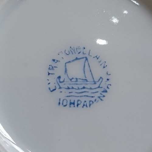Vintage IOHPAP Japan porcelain dessert plates set of 6 used