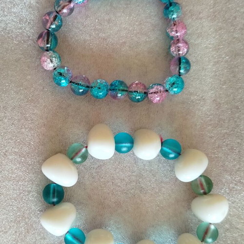 Bracelets handmade used, set of four