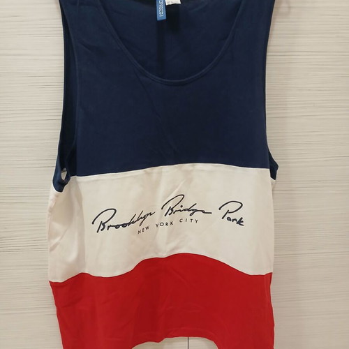 H&M Men's Sleeveless Tricolor Shirt size M like new, 100% cotton