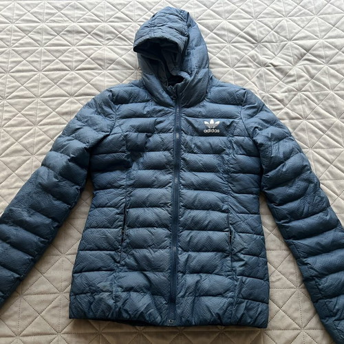 Adidas blue jacket like new, size XS-S, goose down winter wear