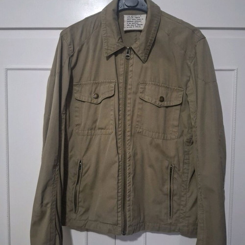 Spring men's jacket like new, khaki, 100% cotton