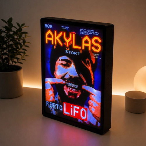 Custom LED Lithophane Frame with 3D Anime and Gaming Design