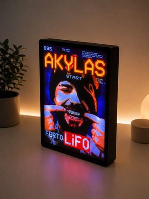 Custom φωτιζόμενο lithophane frame με 3D anime και gaming σχέδιο