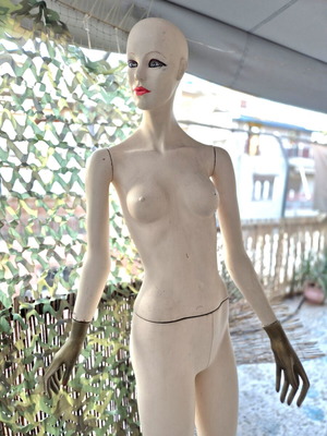 Vintage display mannequin used with metal base, 70s-80s style
