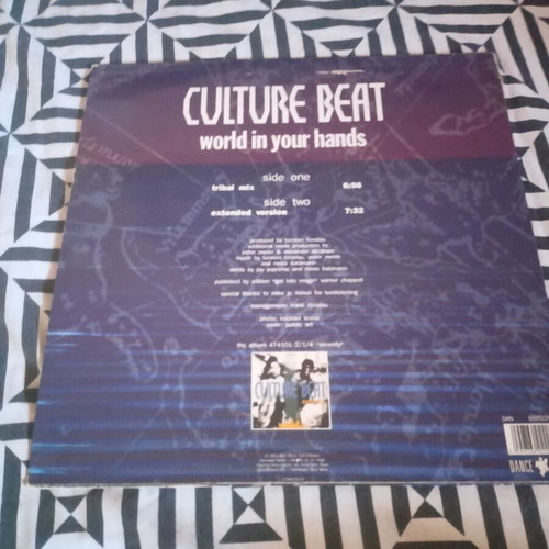 Culture Beat World In Your Hands 12" Maxi Vinyl 1994