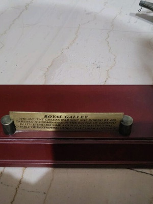 Decorative trireme like new, metal with copper