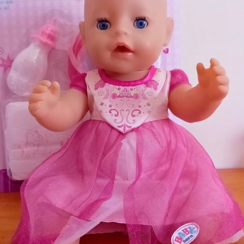 Baby Born Doll 43 cm with Princess Outfit and Water Drinking Function