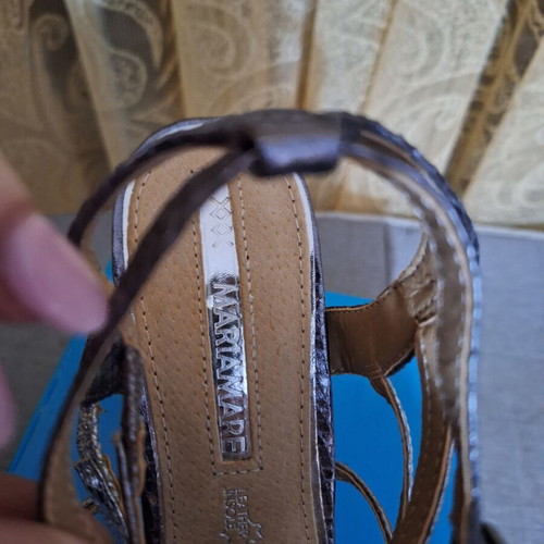 Maria Mare sandals size 38 used, 11 cm heel, black and grey