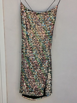 Mini dress with sequins size small new