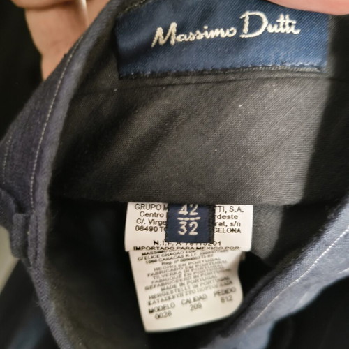 Massimo Dutti men's suit 100% linen like new, blue, size 52 jacket 42 pants