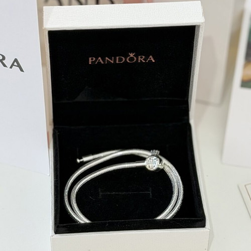 Pandora silver necklace 45 cm, authentic crown design