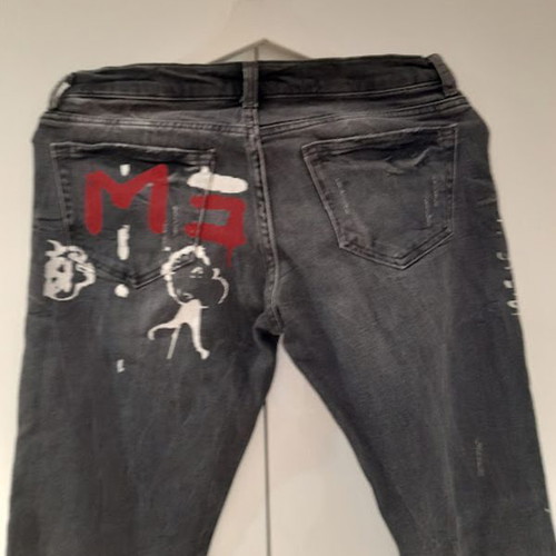 Zara special edition jeans like new, size 36, gray and red