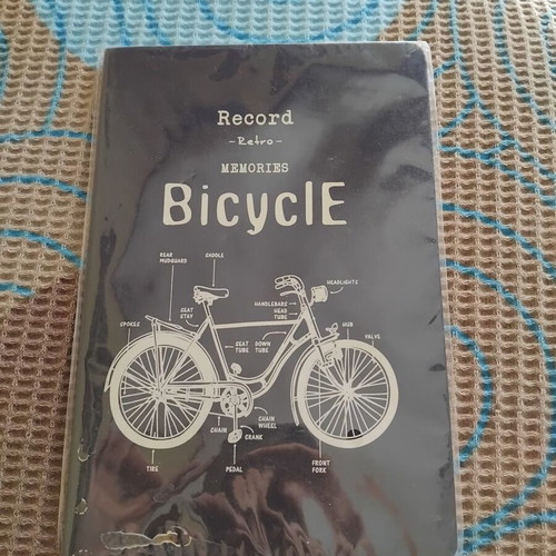 Notebook Bicycle Record Retro Memories new with vintage design