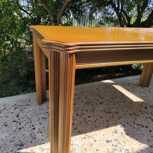 Dining table like new with wood, dimensions W160D86H80+83cm extended