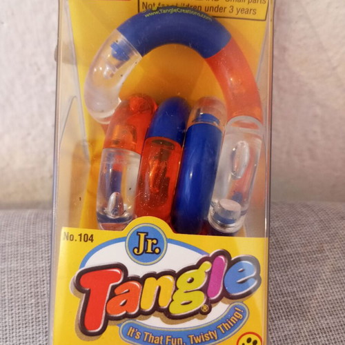 Tangle Jr. Sparkle Clear Multi-color Retro Fidget Toy 2011