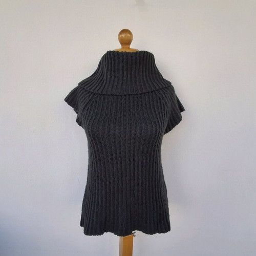 More&More sleeveless sweater used, size L, black