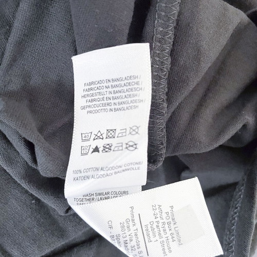 Primark short-sleeve T-shirt used, size XL, black