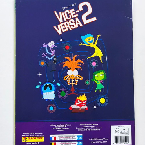 Panini Inside Out 2 Album French Edition and 10 Stickers new