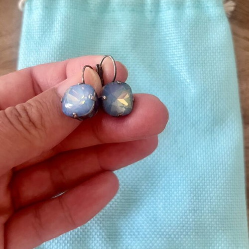Art Wear Dimitriadis Earrings new with Blue Opal Crystals