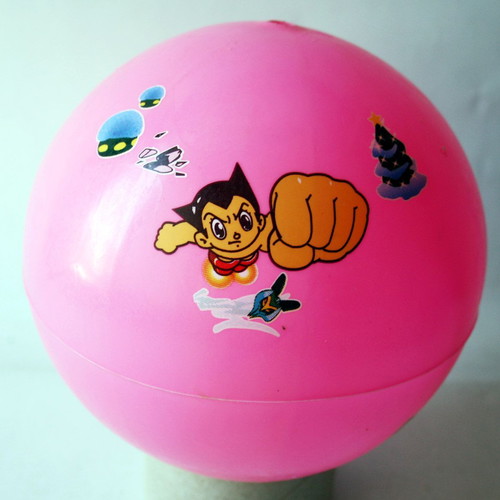 Vintage Astro Boy ρόζ φουσκωτή μπάλα καινούρια