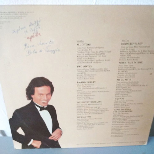 Julio Iglesias 1100 Bel Air Place LP used, pop
