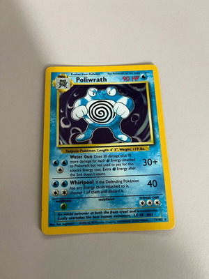 Poliwrath 13/102 BS Unlimited Holofoil Rare like new